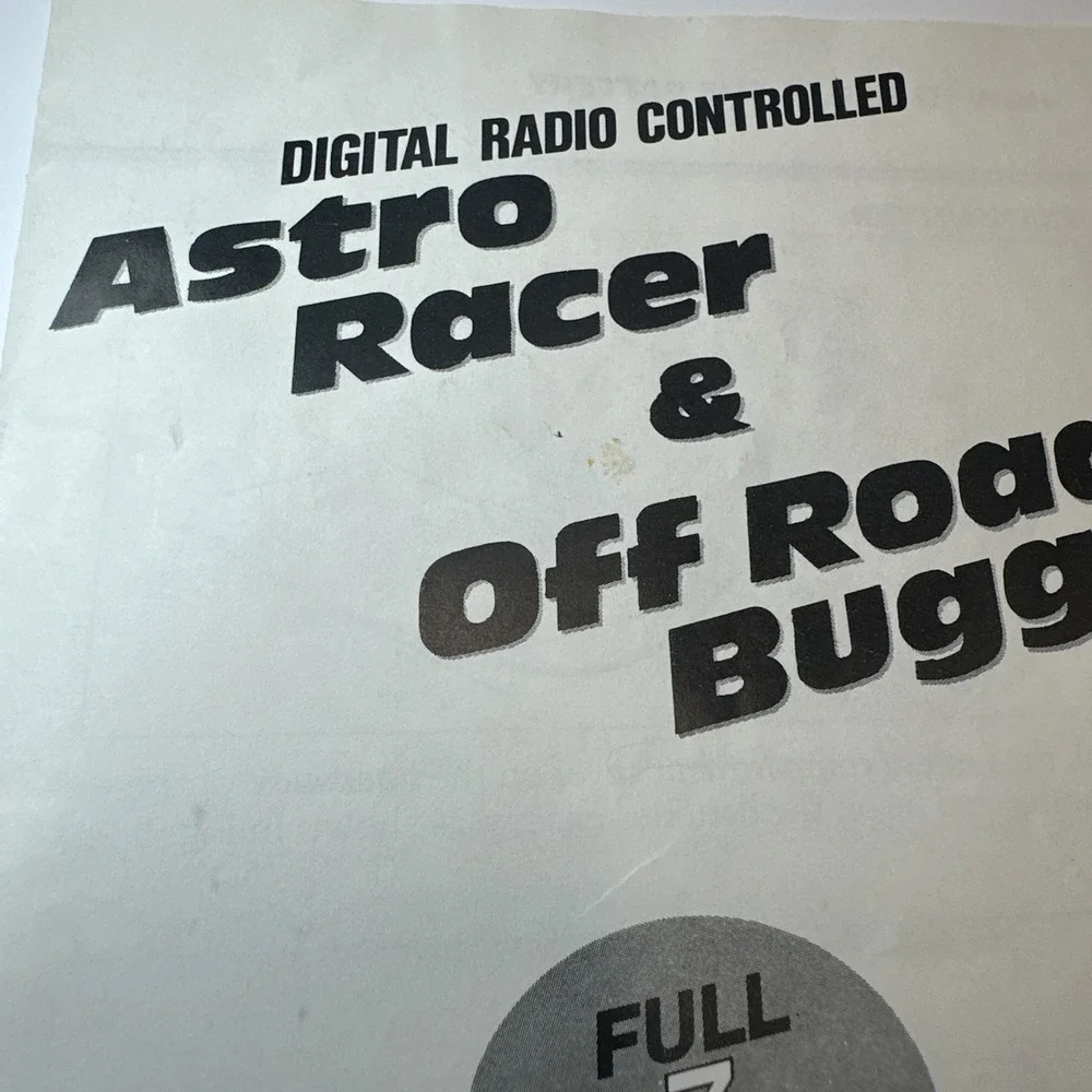 Vintage 1988 Astro Racer Off Road Buggy RC Car Instruction Manual Play Group Toy